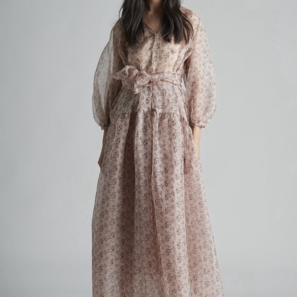 christine alcalay Dresses & Skirts - *HOLD for @ThriftedWithLuv* Christine Alcalay Silk dress w/ BHLDN Elsie Dress